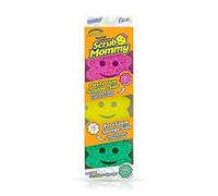 Scrub Daddy Scrub Mommy Power Flower - Depurador y Esponja en Ambos Lados, sin arañazos y Resistente a los olores, 3 recuento 1 EA