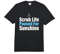 Scrub Life pausado para Sunshine Nurse en Vacaciones Comfort Colors Adult Heavyweight T-Shirt