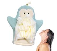 Scrub Mitt, Sided Body Wash Gloves, Shower Loofah Sponge, Deep-Cleansing and Rich Foaming, 2 Pack, Blue, Perfect for Bathing, Showering, and Routine