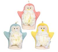 Scrub Mitt, Sided Body Wash Gloves, Shower Loofah Sponge, Deep-Cleansing and Rich Foaming, 2 Pack, Blue, Perfect for Bathing, Showering, and Routine