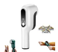 Scrubbeeze Lint Buster: Removedor de Pelusas Inteligente Con Pantalla Digital, Afeitadora de Píldoras para Suéteres, Recargable (Blanco)