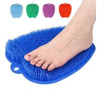 Scrubber szczotka do stóp, urządzenie do masażu stóp, odprężająca mata akupresurowa do podłogi prysznicowej z antypoślizgowymi przyssawkami, zwiększenie krążenia krwi, exfoliante (26 x 24 cm)