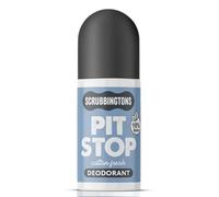 Scrubbingtons - Desodorante natural Pit Stop de secado rápido, aroma fresco de algodón mágicamente suave, sin aluminio, sin alcohol, listo para la aventura, para adultos sensibles en las axilas, 75 ml