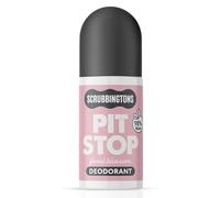 Scrubbingtons Desodorante Pit Stop 98% natural para mujer, roll-on, para piel sensible. Fabricado en el Reino Unido. Sin aluminio ni alcohol, vegano y libre de crueldad animal, aroma floral, 75 ml