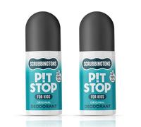 Scrubbingtons Pit Stop Kids Natural Deodorant Roll On Original 2x 75ml