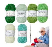 Scrubby Yarn para paños de cocina, hilo de ganchillo de poliéster de colores surtidos para paños de cocina, exquisito tejido de ganchillo, exfoliante para toallas de baño, paños de cocina
