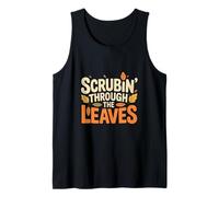 Scrubin' Through the Leaves Pumpkin Spice Nurse Camiseta sin Mangas