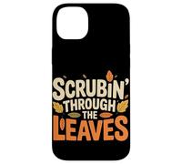 Scrubin' Through the Leaves Pumpkin Spice Nurse Carcasa para iPhone 14 Plus