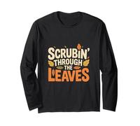 Scrubin' Through the Leaves Pumpkin Spice Nurse Manga Larga