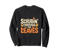 Scrubin' Through the Leaves Pumpkin Spice Nurse Sudadera
