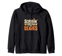 Scrubin' Through the Leaves Pumpkin Spice Nurse Sudadera con Capucha