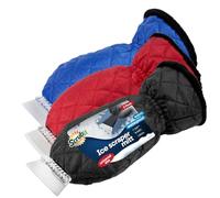 SCRUBIT Rascador de hielo con guante, rascador de parabrisas de coche para hielo y nieve con guante de forro polar, raspa y retira la nieve mientras te mantienes caliente, cepillo de nieve impermeable