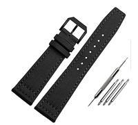 SCRUBY Banda De Reloj De Nylon Para IWC Serie De Piloto Portugués De 20Mm 21Mm 22Mm De Relojes De Pulsera Pulsera De Lienzo(A-black-black,21mm)
