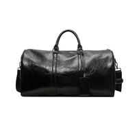 SCRUBY Bolsa de deporte de poliuretano para mujer, bolsa de gimnasio para hombre, bolsa de deporte de ocio, bolsa cruzada de gran capacidad para natación, yoga, viajes, entrenamiento, Black, Talla