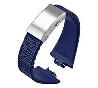 SCRUBY Correa de caucho fluorado para Tissot PRX Series Super Player, 35mm, 40mm, FKM, hebilla plegable de liberación rápida, correa de reloj de 11mm y 12mm(Royal blue,11mm)