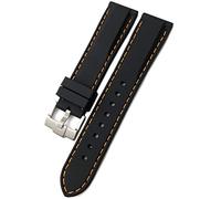 SCRUBY Correa de goma 18/19/21/20/22/23/24 mm para Rolex para Seiko para SKX para Omega correa de silicona suave impermeable(Orange,21mm)