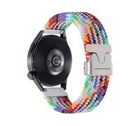 SCRUBY Correa de nailon trenzado de 22 mm y 20 mm para HUAWEI WATCH GT 5 4 Pro 46 mm Band GT 3 42 mm Samsung Galaxy Watch 7 6 5 4 40 mm 44 mm Correas de reloj(Original Rainbow,20MM)
