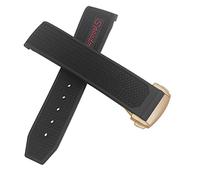 SCRUBY Correa de reloj de goma 22mm 20mm 19mm 21mm correa de reloj para Omega Speedmaster Heritage Seamaster pulsera deportiva impermeable de silicona(Red rose,21mm)