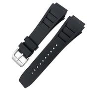 SCRUBY Correa de reloj de goma de 20mm y 25mm para Richard Spring Bar, correa de silicona para reloj deportivo Mille, pulsera impermeable suave(Black pin buckle)