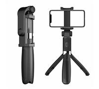 SCRUBY Mando a distancia inalámbrico Bluetooth extendido, palo para selfie, compacto, de viaje, soporte para teléfono móvil, soporte para trípode