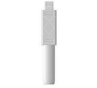 SCRUBY Palo selfie inalámbrico Bluetooth plegable, mini trípode obturador con control remoto de mano para selfie, soporte para teléfono (blanco)