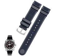SCRUBY Para SRP601J1 agua fantasma reloj enlatado correa de buceo pulsera impermeable hombres silicona negro azul correa deportiva 20mm 22mm(Blue Silver buckle,22mm)