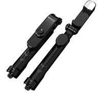 SCRUBY Selfie Stick 2021 - Palo selfie inalámbrico Bluetooth plegable, trípode monopié con obturador de luz de relleno y control remoto para iOS Android (negro con luz)
