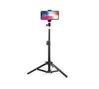 SCRUBY Soporte de trípode de aluminio con Bluetooth para teléfono móvil, soporte de iluminación fotográfica ajustable para anillo de luz de teléfono (trípode de 50 cm)