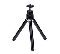 SCRUBY Trípode ajustable y ligero para teléfono con clip de teléfono, trípode para teléfono 6, 7, 6s, 5 (negro)