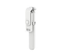 SCRUBY Trípode de palo selfie con control remoto Bluetooth para teléfono, cámara de acción, trípode de control remoto, soporte para fotos en vivo (blanco)