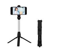 SCRUBY Trípode inalámbrico Bluetooth con control remoto para Android Mobile Monopod Selfie Stick Shutter (Xt10BlackNoblueteeth)