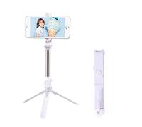 SCRUBY Trípode inalámbrico Bluetooth para selfie con control remoto para Android Mobile Monopod Selfie Stick Shutter(Xt10WhiteNoblueteeth)