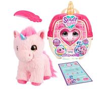 Scruff Unicornio de ScruffaLuvs - Rosa - Peluche de 19 cm - Lava para Descubrir 1 de 4 Unicornios - Incluye un transportín Deluxe de 28 cm con Cuerno Dorado y Accesorio - Regalo para niños