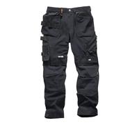 Scruffs Pro Flex Plus Holster - Pantalones de Trabajo para Hombre, Color Negro (Negro 001), 36W UK