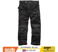 Scruffs Trabajador Trabajo Pantalones Combate Resistente Cargo & Rodillera