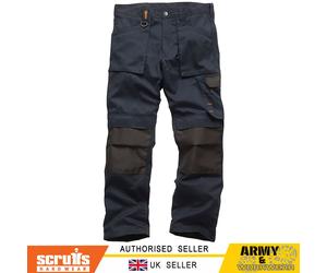 Scruffs Trabajador Trabajo Pantalones Combate Resistente Cargo & Rodillera
