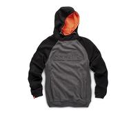 Scruffs Trade Tech Embossed Sudadera con Capucha, Negro/Gris, XL para Hombre