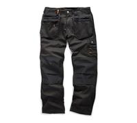 Scruffs Worker Plus - Pantalón de trabajo con bolsillos laterales para hombre, color Negro, talla 44R