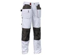 Scruffs Worker Plus - Pantalones de Trabajo para Hombre, Color Negro, Azul Marino y Grafito, Blanco, 30W