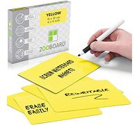 Scrum Tarjetas magnetico y reutizable - 15 x 10 cm - Juego de 25 imanes (Amarillo)