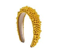 Scrunchie - Adorno para el pelo de esponja simple para mujer, color amarillo