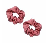 Scrunchies Coletero para mujer, 2 unidades de gomas de pelo de seda suave para niñas, satén Invisibobble Scrunchie, gomas para el pelo largo y fino o rizado (rosa guisante)