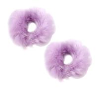 Scrunchies de pelo de piel sintética, 2 piezas de lazos elásticos para el