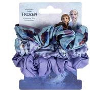 Scrunchies Disney, Minnie, Princesas, Frozen II, Lilo & Stitch, Carga de los 101, Aristogatos, Gomas para el pelo de tela, coletas, 3 piezas, multicolor (Frozen (Lila))