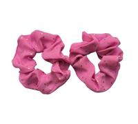 Scrunchies Pelo Coleteros de tela con lunares dorados, gomas for el pelo, coleteros for mujeres y niñas(Red 2pcs)