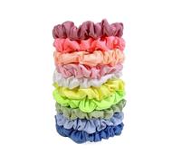 Scrunchies Pelo Juego de 10 bandas for el pelo for mujer, coleteros satén seda, sencillos, con lazo tela for niña(Color-03)
