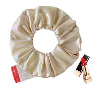 Scrunchies With Zipper Pocket - PU Fabric 11cm Diameter, Secret Pocket, Hair Tie Holder | Soft Elastic Secure Hidden Storage Design, Travel Hair For Gym, Hiking, Holiday