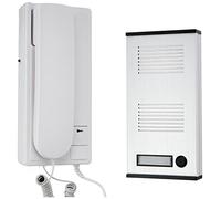 SCS Sentinel - PAF0001 - 2 -ENCERTIVO DE AUDIO DE AL ARCHIVO para la construcción de la casa - 1 intercomunicador con cable y 1 plato de aluminio al aire libre - Audiokit 32068