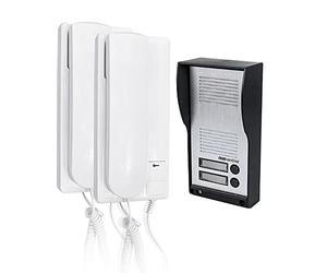 SCS Sentinel - PAF0007 - Intercomunicador de audio con cable de conexión - 2 auriculares interiores, 1 placa de calle exterior, 2 adaptadores de corriente - AudioKit Duo
