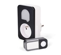 SCS Sentinel - Timbre inalámbrico, sin pilas, negro - Enchufe integrado - Alcance de 150 m - Energía cinética - Instalación instantánea, uso doméstico moderno - Accesorio para timbre - CSF0109